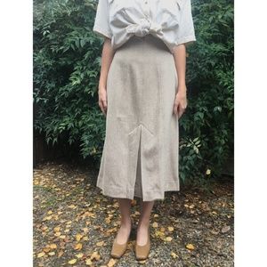 vintage wool midi skirt